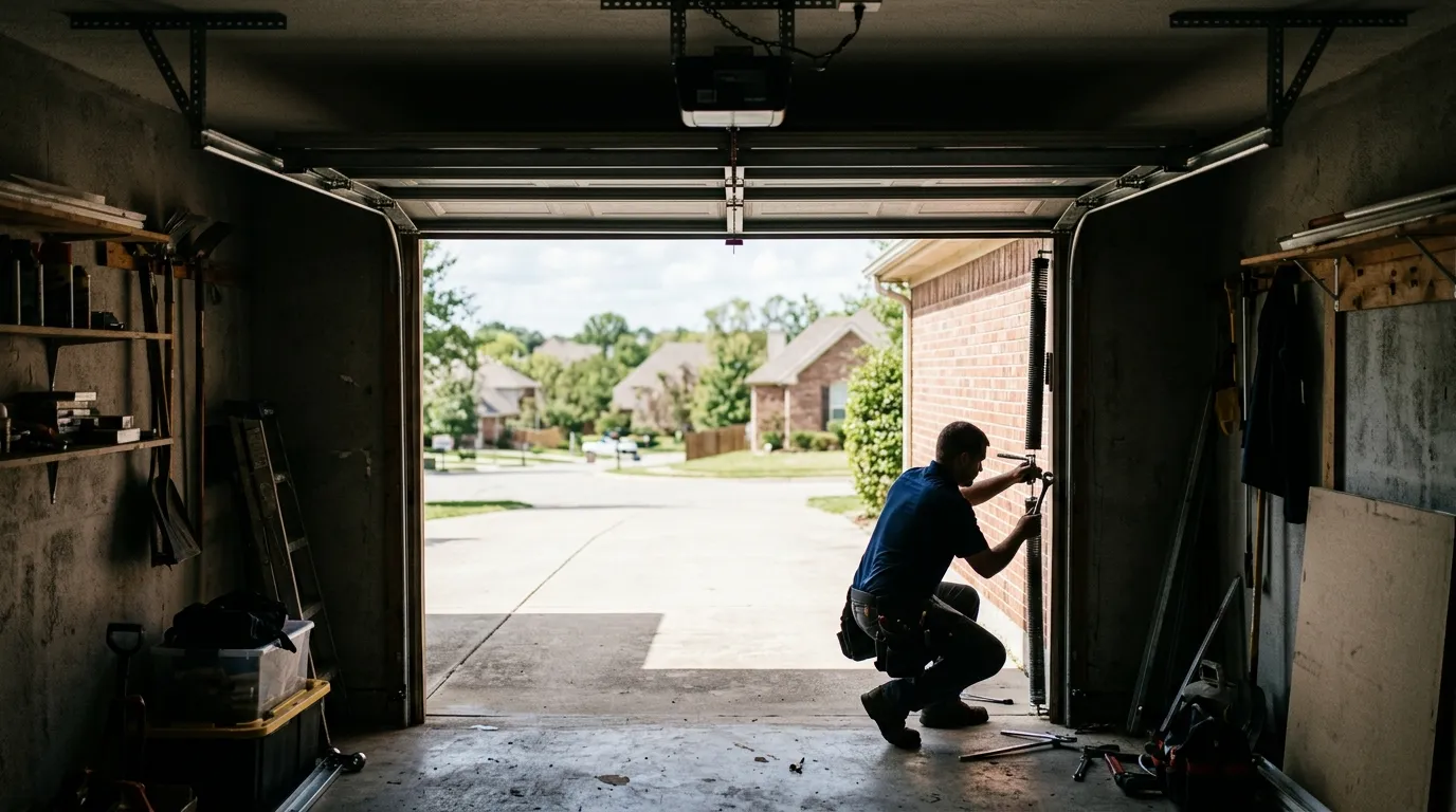 Garage door service call in Oklahoma City, OK